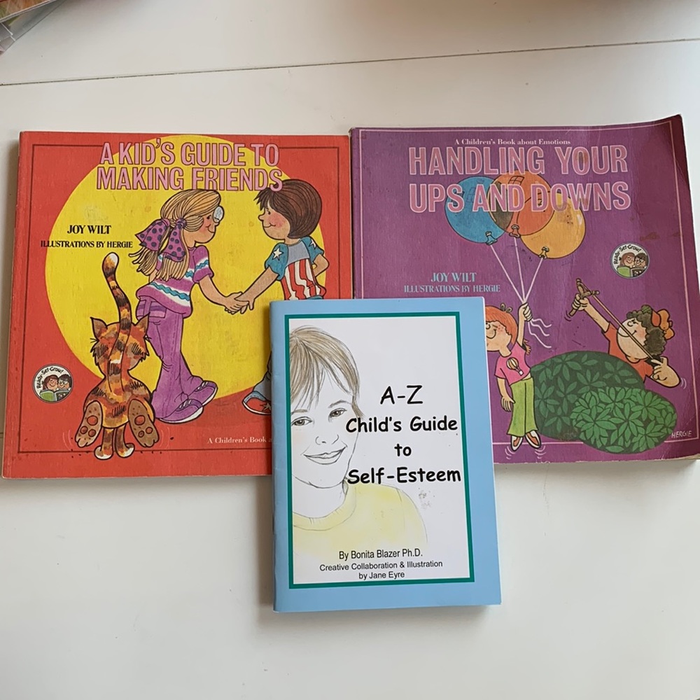 4/$10 Set of 3 kids self help books